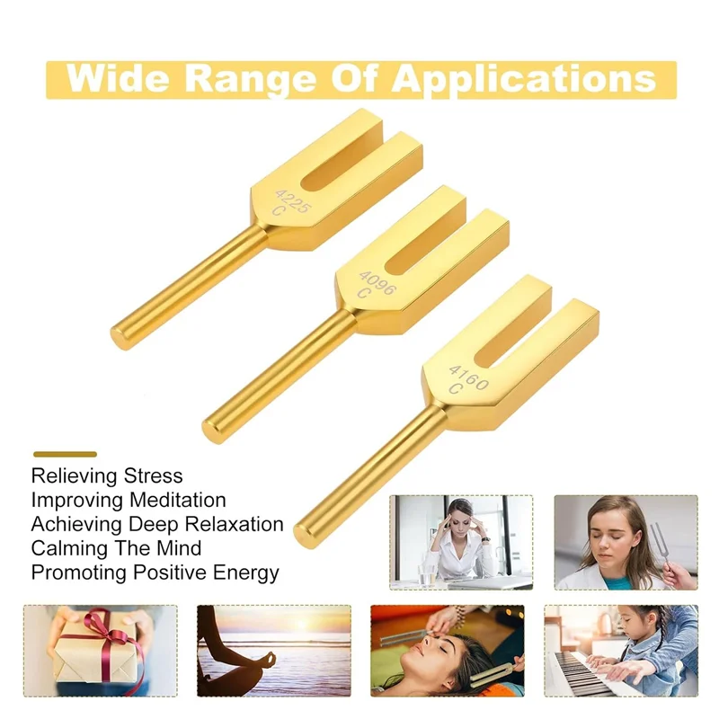 

Vlag Tuning Forks Set 4096 Hz 4160 Hz 4225 Hz For Sound Healing, Musical Instrument, Sound Vibration Tools, A Durable Easy Insta