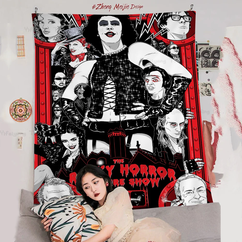 The Rocky Horror Picture Show Movie Printed Large Wall Tapestry Hanging Tarot Hippie Wall Rugs Dorm Cheap Hippie Wall Hanging