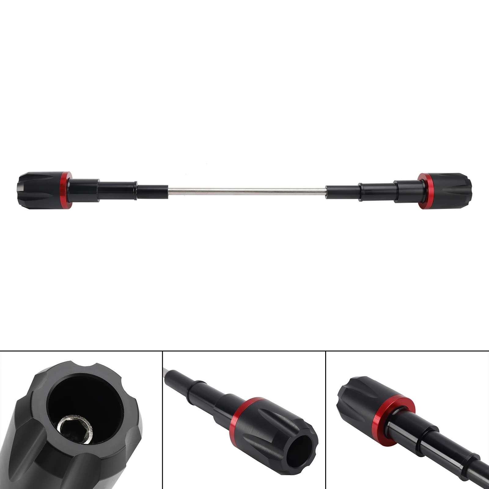 Protezione cursori telaio anti-crash CNC oro per Du Scrambler 400/800 2017 2018 2019 2020 Nero