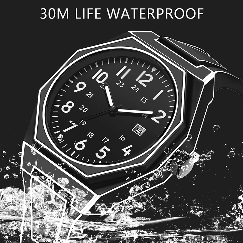 LIGE موضة الساعات الإبداعية للرجال عادية رياضية رجالية كوارتز ساعة اليد سيليكون مقاوم للماء تاريخ كرونوغراف Relogio Masculino