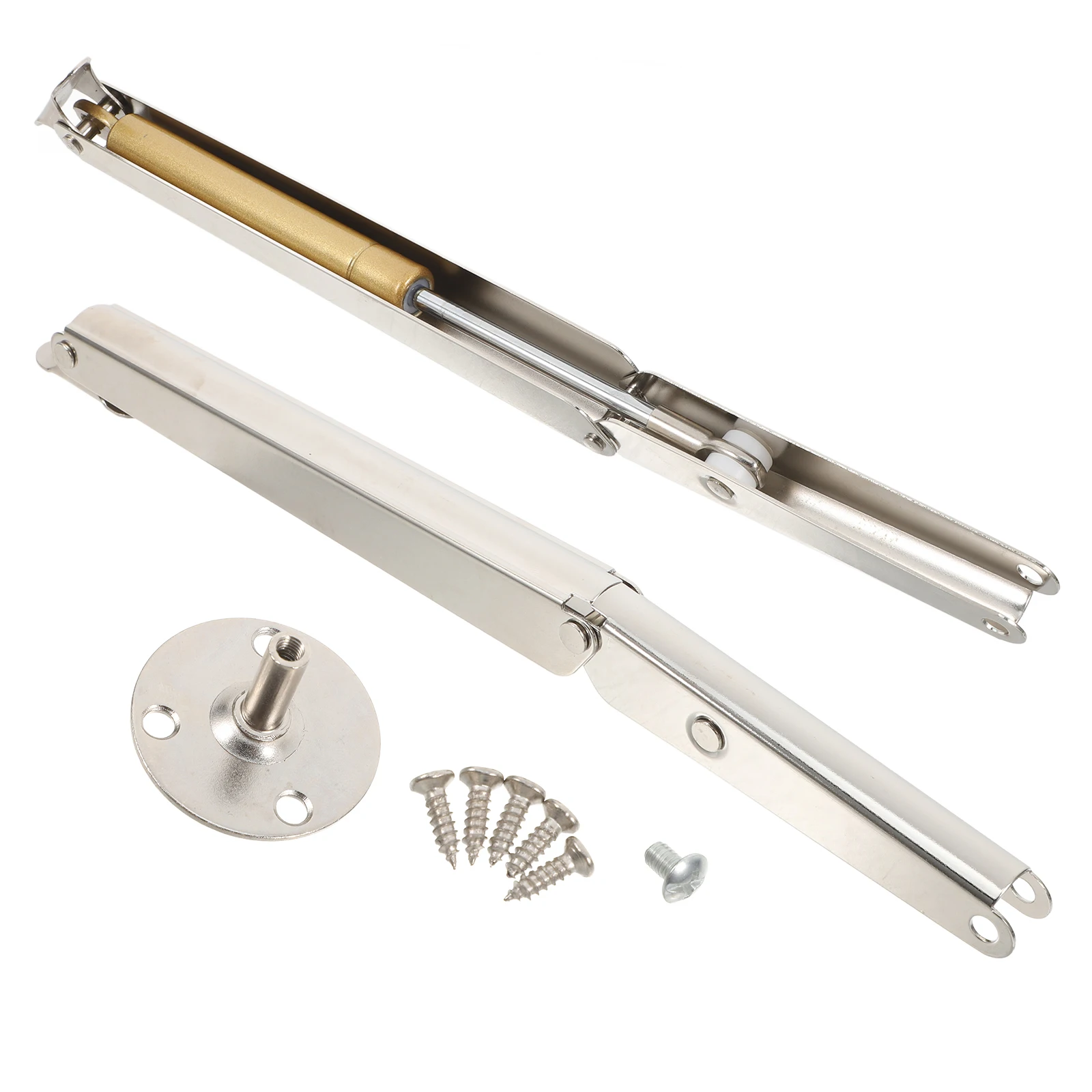 

2PCS Gas Strut Heavy Duty Lift Struts Silver Hydraulic Buffers Cabinet Doors Furniture Bed Supports Adjustable