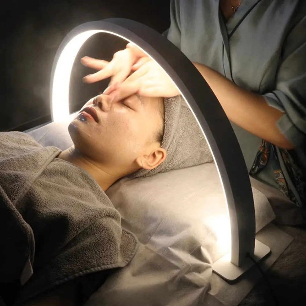 Créatif demi-lune lumière Portable en forme de U réglable LED décor lumière Salon de beauté lumière de remplissage polyvalent lampe de Protection des yeux