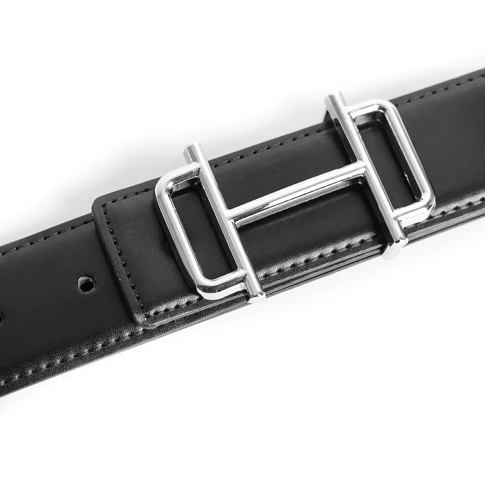 

Fashion Luxury Designer Pin Buckle Belt Men High Quality Women Genuine Real Leather Dress Strap for Jeans Waistband Western Goth