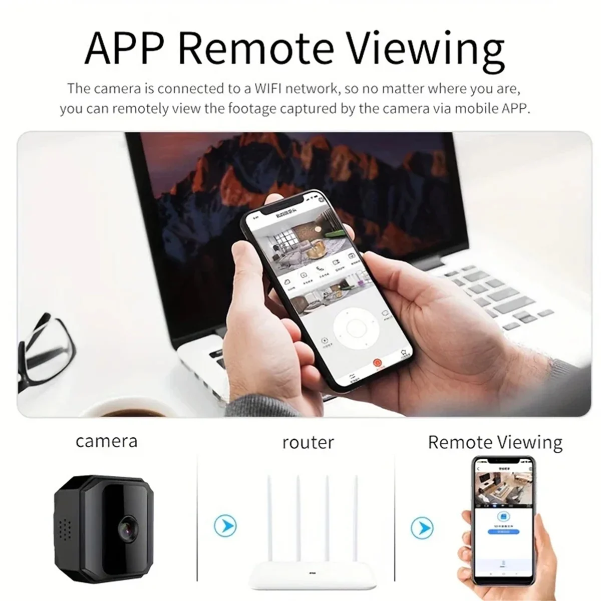 AS62 Mini Camera 1080 Hd Wireless Wifi Q9 Home Remote Monitor Plug in Punch Free Security Camera Version Camcorder New