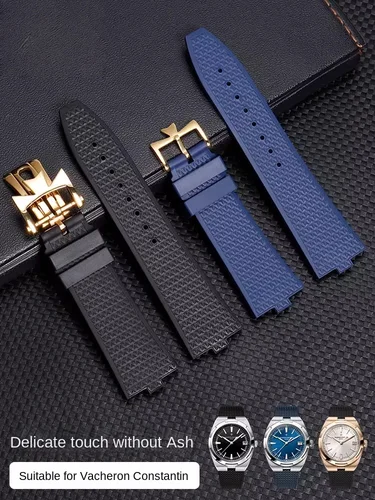 Imagen 2 del producto Correa de goma FKM de liberación rápida premium para reloj Vacheron Constantin Overseas 4500V 5500V 7900V (estilo original)