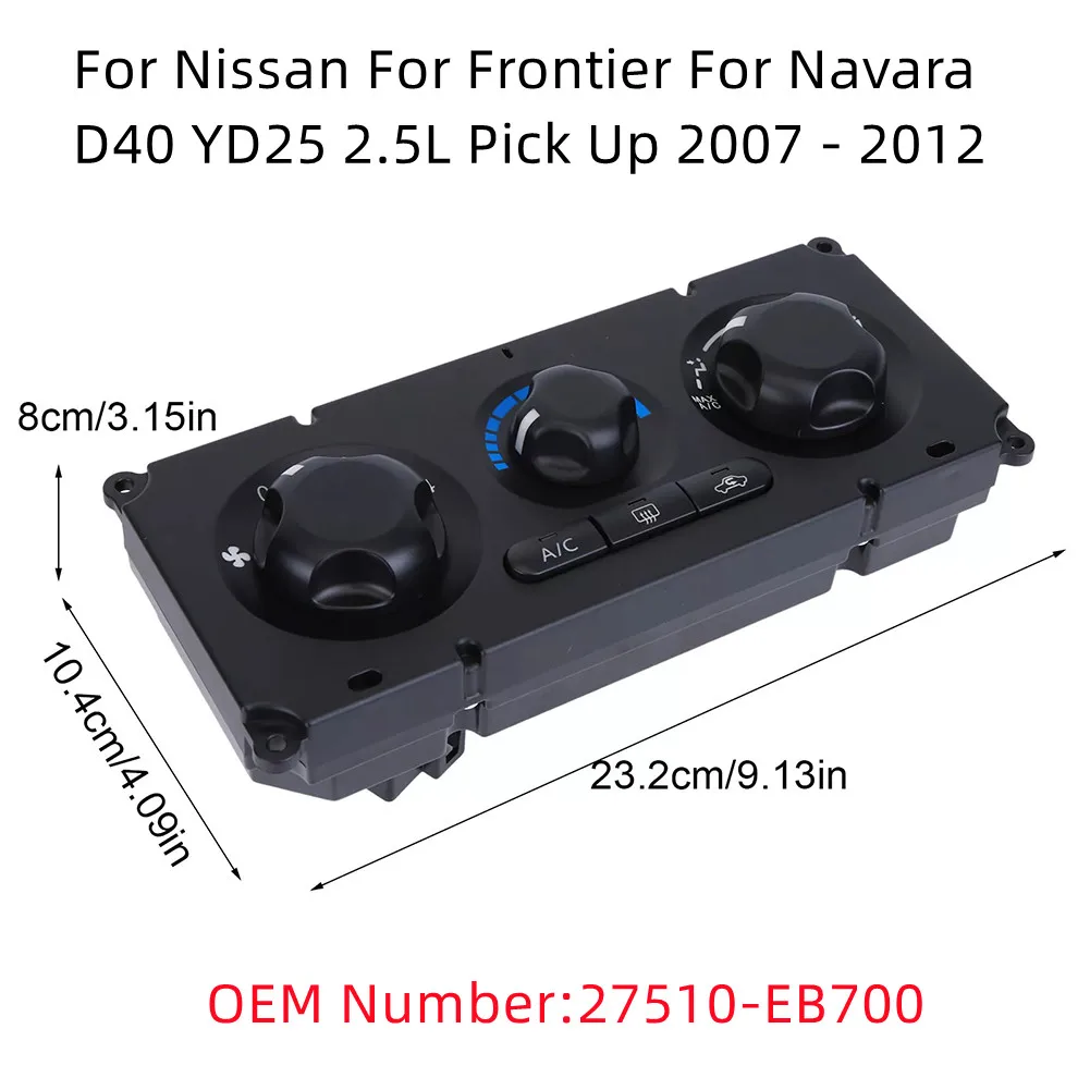 27510-EB700 Car A/C Panel Switch For Nissan For Frontier For Navara D40 YD25 2.5L Pick Up 2007 - 2012 ABS Black Accessories