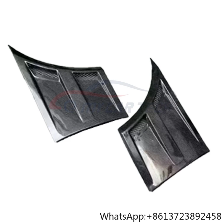 

Carbon Fiber Car Fender Vents Trim Front Fender Vents Flairs Side Panel Scoops Vents for Ford Mustang GT Coupe 2-Door 2015-2022