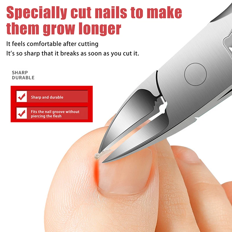 Professional Nail Clippers Correction Thick Nails Ingrown Paronychia Trimmer Edge Cutter Manicure Scissor Pedicure Tool