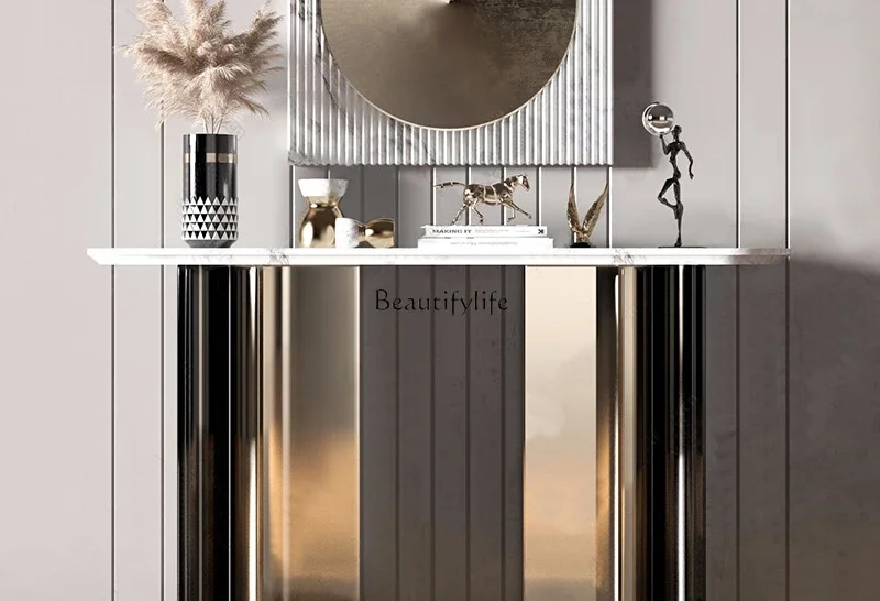 

*Light Luxury Xuan Decoration Entrance Cabinet Italian Aisle End View Table Living Room Case