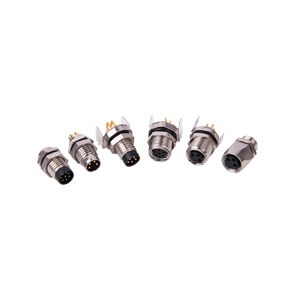 OEM/ODM M8 Panel Mount IP67 Waterproof Receptacle Connector for Industrial Ethernet (IEC 61076-2)