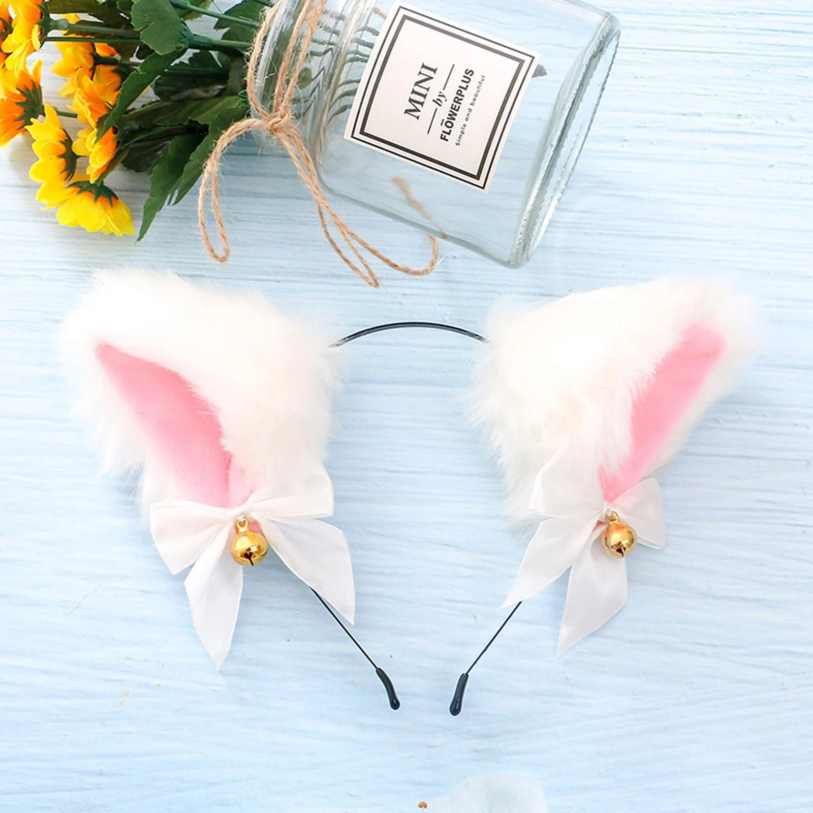 Anime Cat Fox Fur Ear Hair Hoops Cute Hairband Night Party Club Cosplay Hair Clip Girls Ear Hair Band Lolita Hair Accessories
