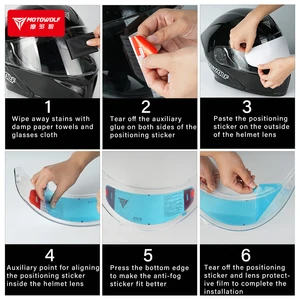 Motowolf-universales Full Face Motorcy Hilfeblatt, Film Antield, HD-grau 10 Hauptverkaufsfilm für Helm - №9