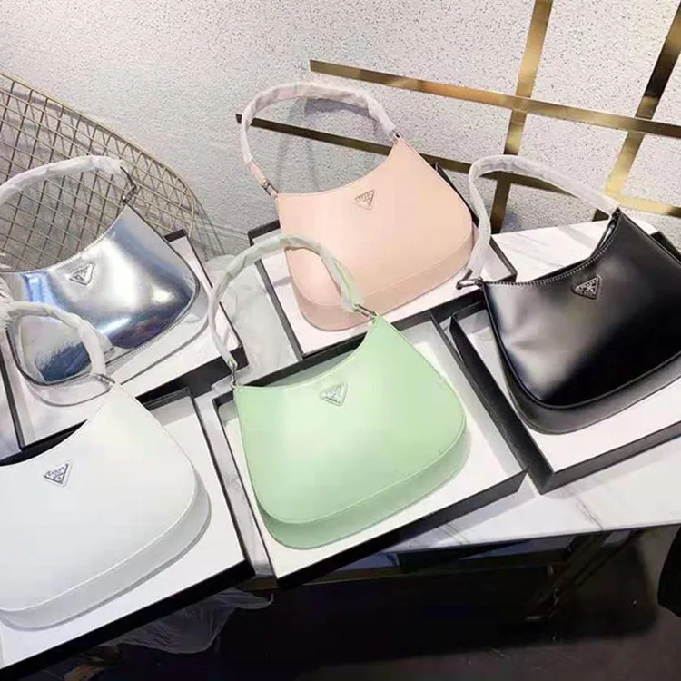 

Genuine Leather Lady's Faionable Retro Bag Underarm Bag Single oulder Bag Commute Sle Magnetic Bule Closure