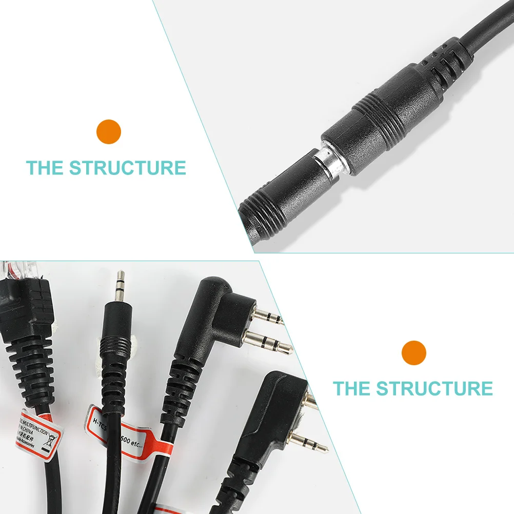 

1 set USB Programming Cable for Handheld Transceiver Rubber Copper Plug in Replacement Compatible Walkie Car