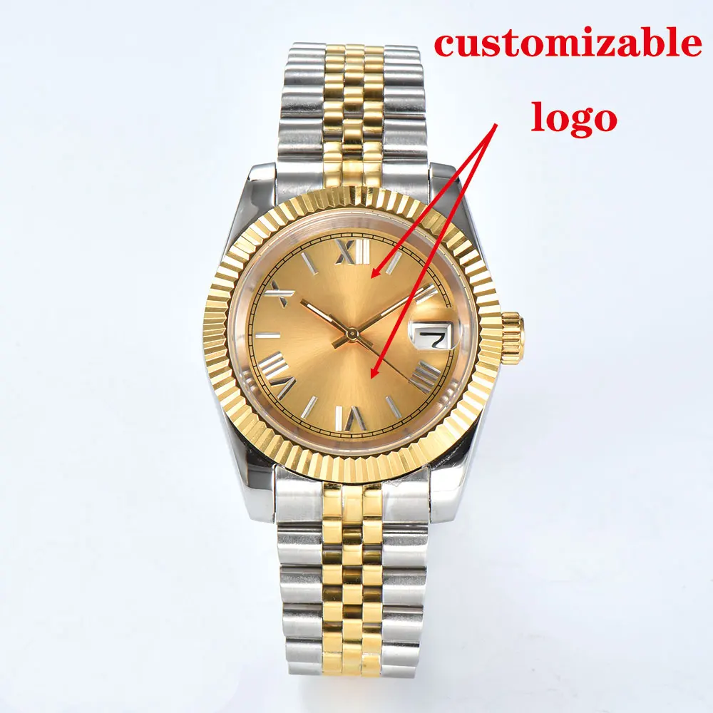 36 mm/39 mm High-End-Business-Custom-Herrenuhr NH35 automatisches mechanisches Uhrwerk Saphirglas Edelstahl Herrenuhr