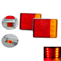 Pair IP65 Waterproof 8 Car LED Tail Light Rear Lamps Pair Boat Trailer 12VRear Parts for Trailer Truck Car Lighting