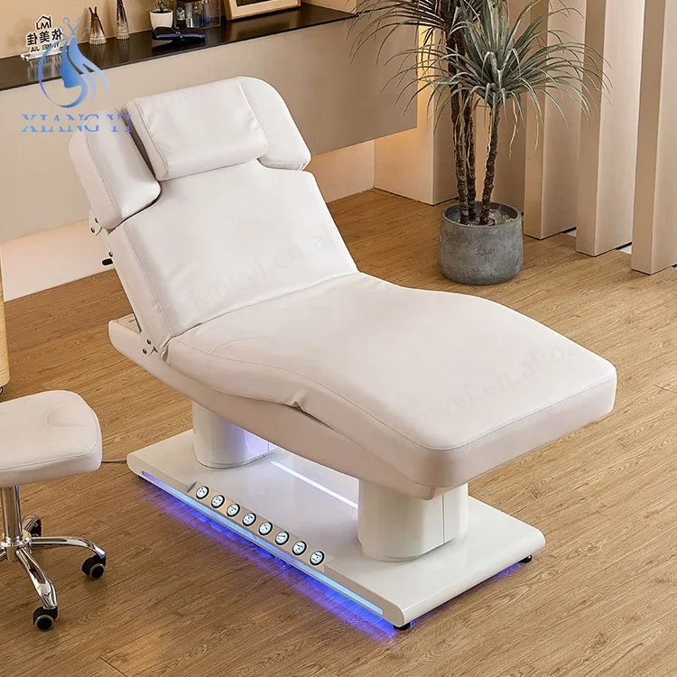 Luxury Facial Cosmetic Massage head spa curved Eyelash electric Recliner beauty bed