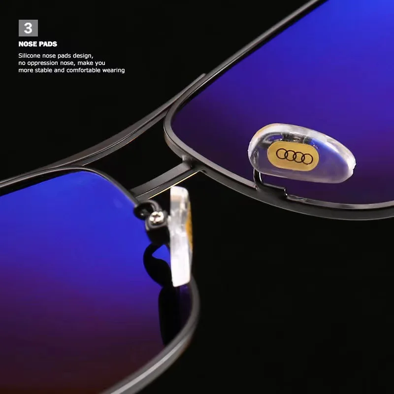 Audi High end luxury men driving polarized sunglasses, brand luxury design anti glare for A4 A3 A5 A6 A1 A7 A8 Q2 Q3 Q5 Q7 Q8 TT