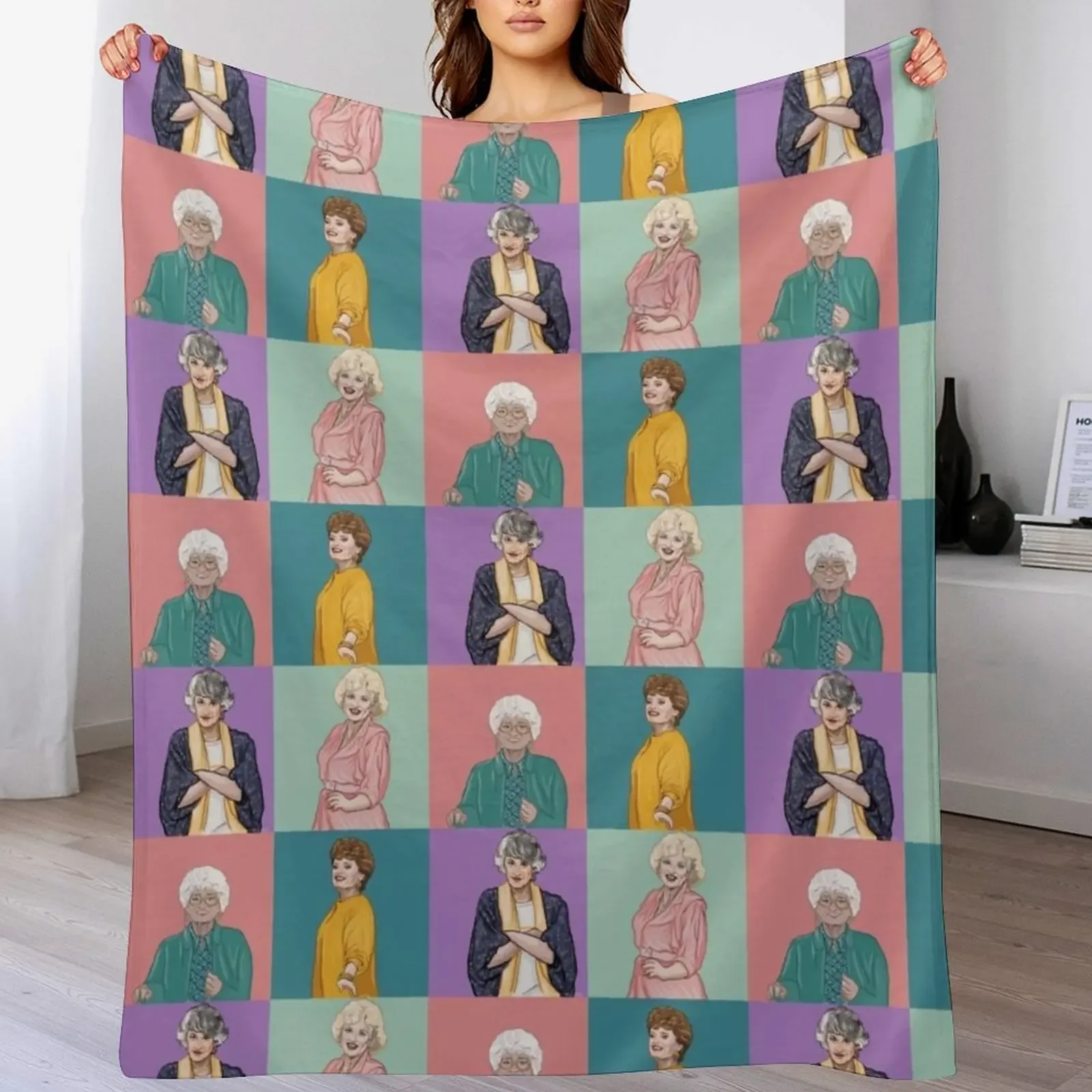 

The Original Golden Girls Throw Blanket Cute Plaid Thins Decoratives Decorative Sofa Blankets