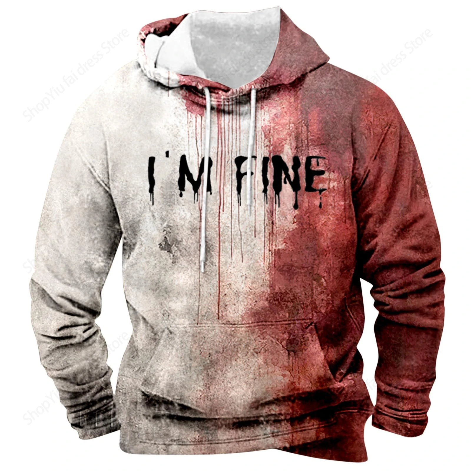 Horror Blood 3d Print Hoodie Men Women Fashion Hoodies Halloween Sweatshirt Boy Coats Women Sweats Men's Hoodie Letter Print