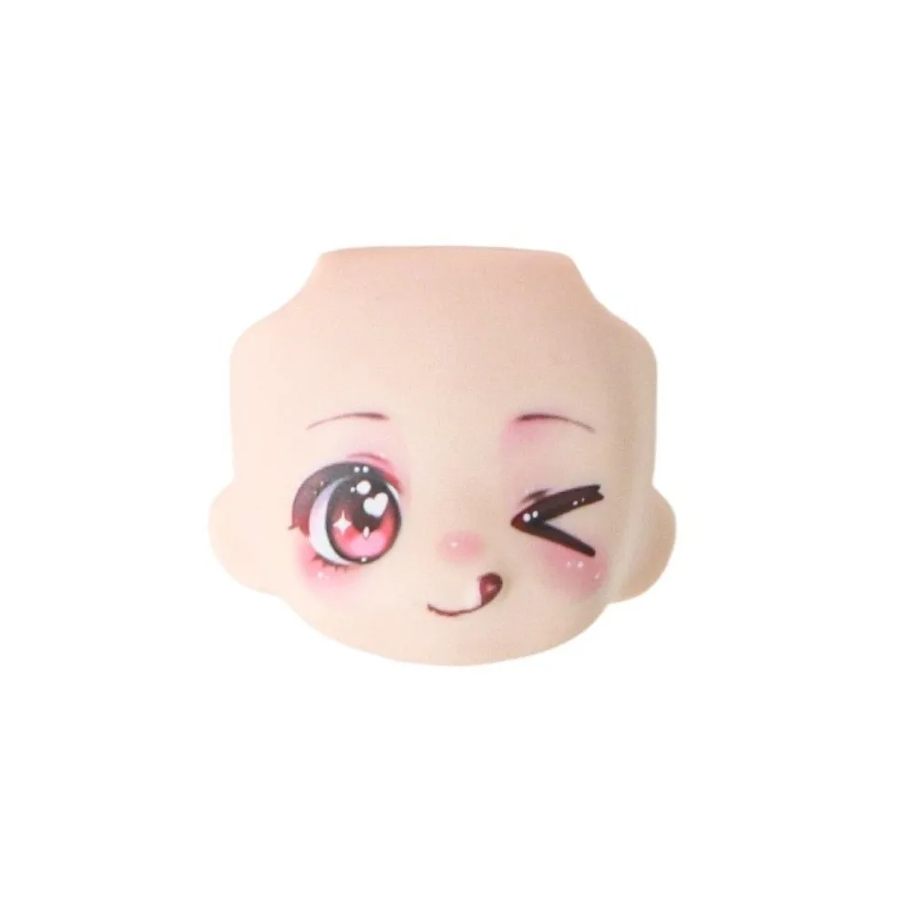 Cute Change Faces OB11 Face Replaceable Head Shell Replacement Face 3D Anime Decal Eyes Face Expression With Makeup
