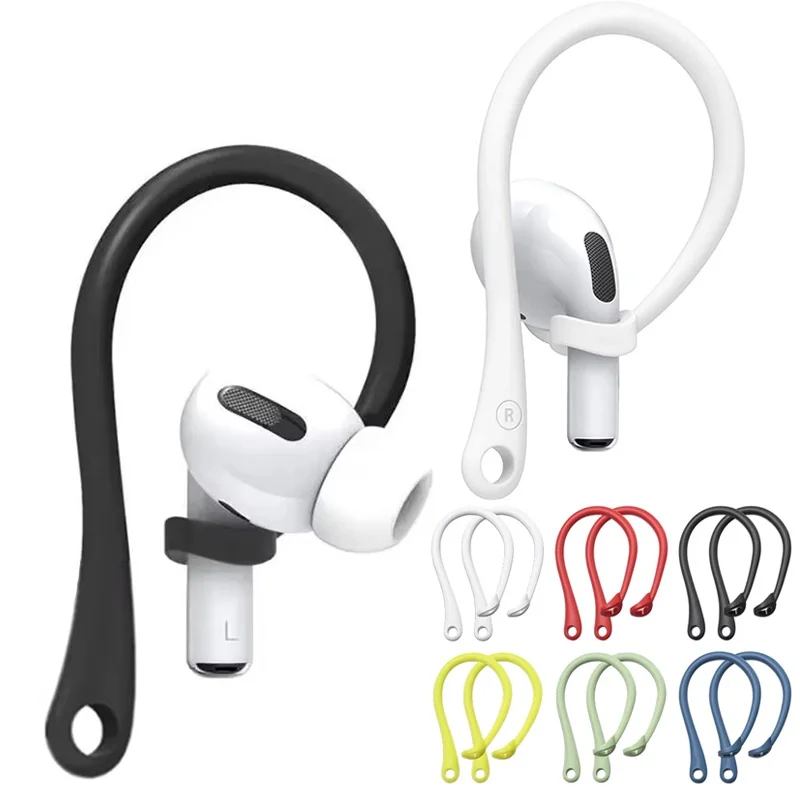 Auriculares Bluetooth con soporte de silicona para AirPods 1/2/3 Pro, diseñados para evitar que se caigan, ideales para correr, ir al gimnasio, hacer ejercicio y practicar deportes.