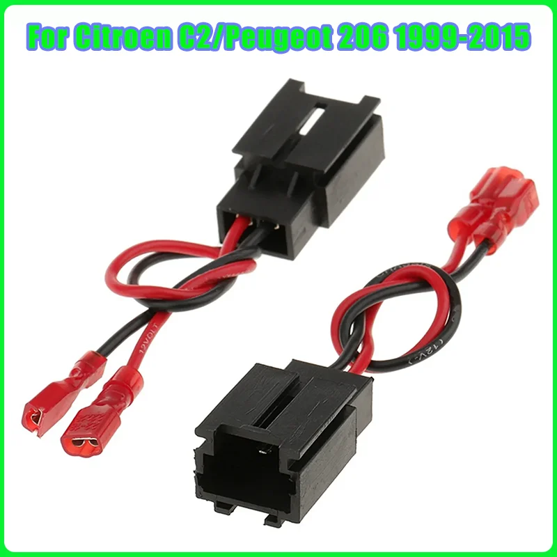Image of 2 stücke Für Citroen C2/Peugeot 206 1999-2015 Audio Lautsprecher Kabel Adapter Stecker Studio Kabelbaum Stecker