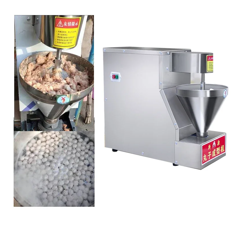 Mesin pil daging bakso listrik, mesin pembentuk pil daging sayuran rumah baja tahan karat 180-220 buah/menit