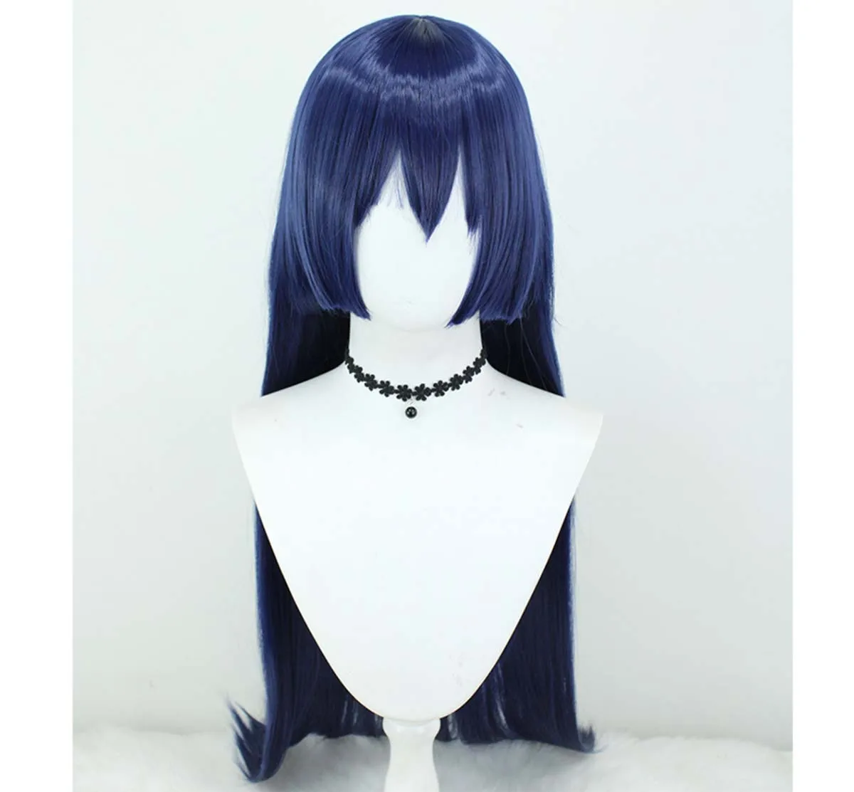Halloween Party Women Love Live Umi Sonoda Cosplay Long Blue Black Heat Resistant Synthetic Hair Wig