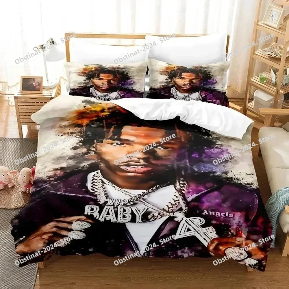 

2025 Rapper lil baby Bedding Set Duvet Cover Full Queen King Size Pillowcase Bed Printed Bed Set Aldult Kid Bedroom Single Twin