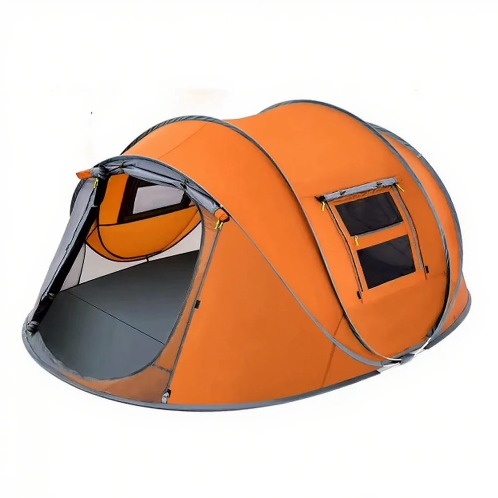 

STLF Portable Single-Layer Foldable Camping Tent Steel Essential Gear for Rain Sun Protection for Family Hiking Outdoor Activiti