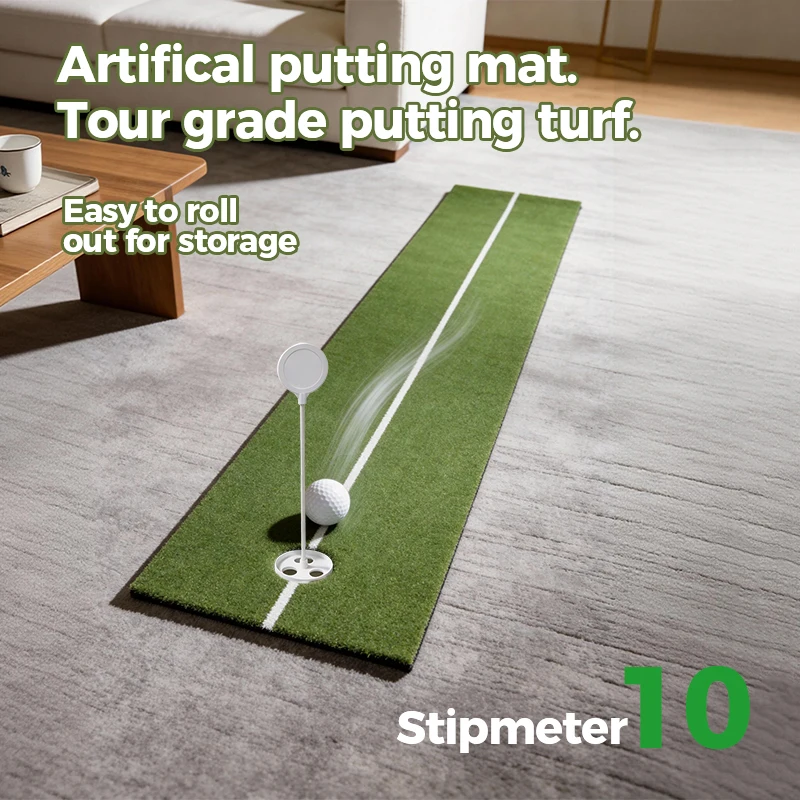 8.5FT Indoor Golf Putting Mat with Automatic Ball Return Portable Training Aid for Home Office Pro Practice Green Mat