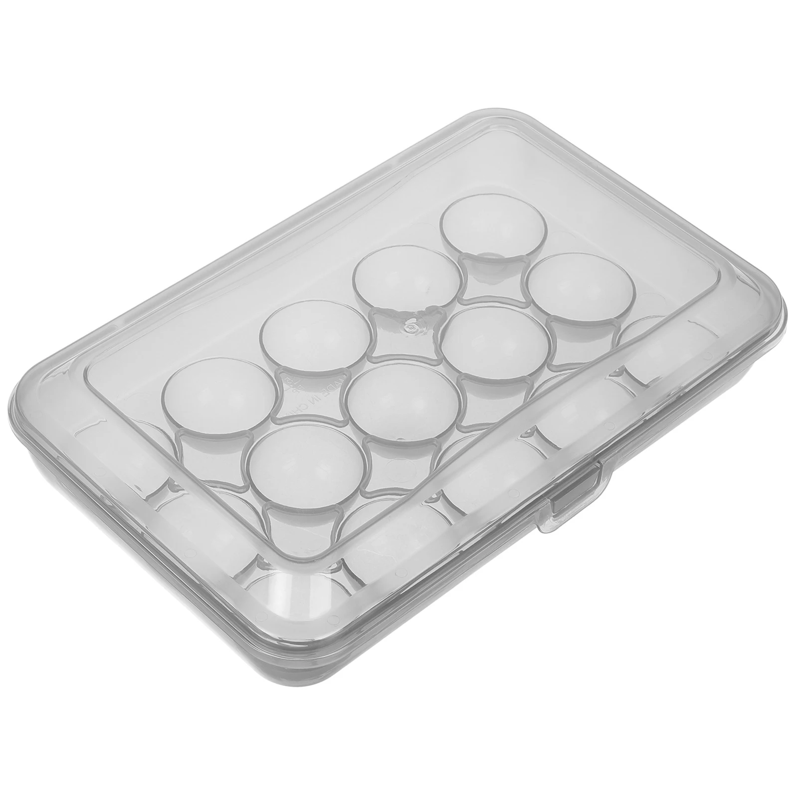 

Fresh Eggs Storage Container with Flip Lid Stackable Egg Tray for Refrigerator Plastic Egg Holder Kitchen Organization Box