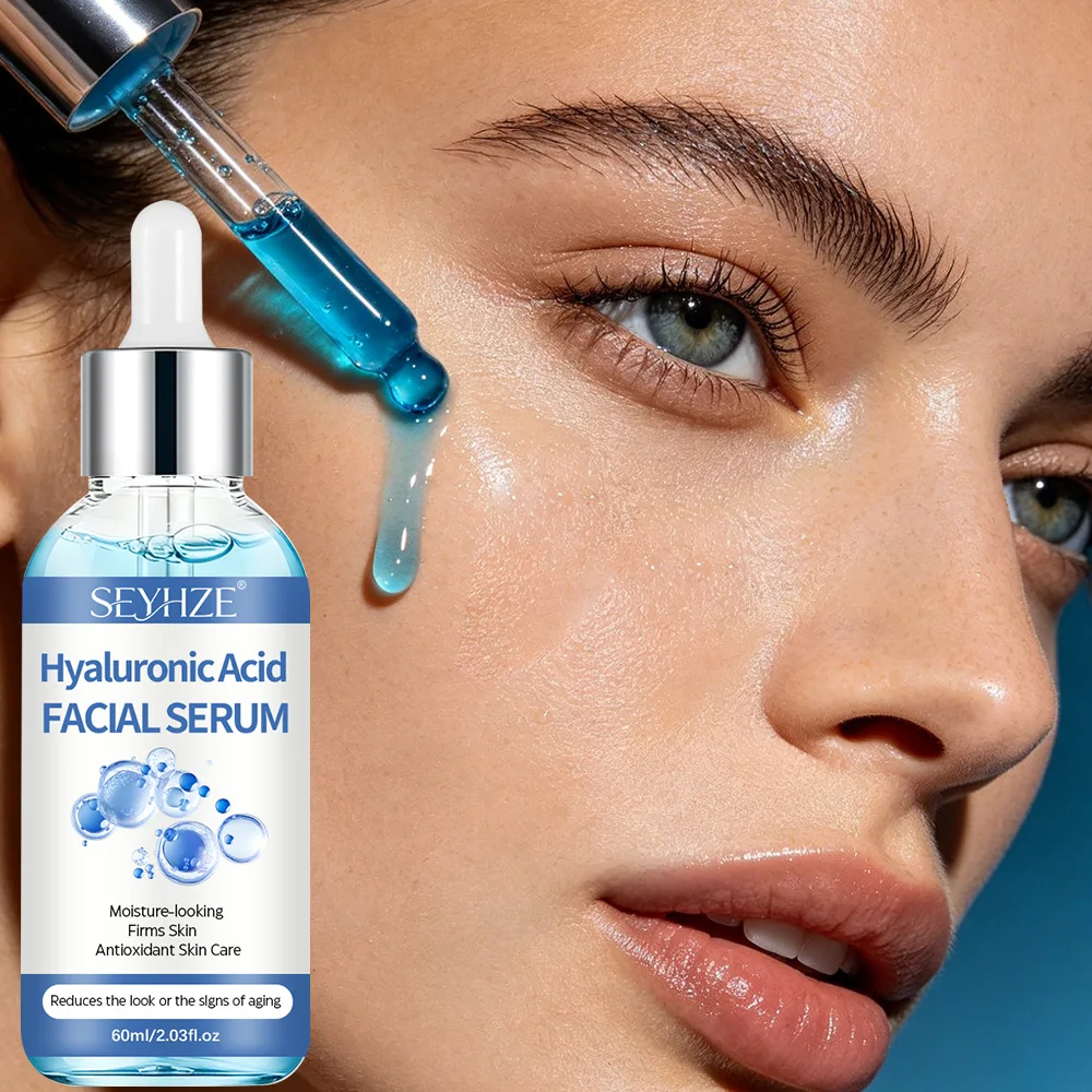 SEYHZE Hyaluronic Acid Moisturizing Essence with Niacinamide Collagen Ceramides Aloe & Matricaria for Facial Skin Nourishment Br