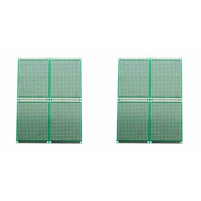 2 Sets Of 4 Pieces Double-Side Prototype FR-4 PCB Stripboard Universal Printed Circuit Board 6 X 8Cm Size-A20R