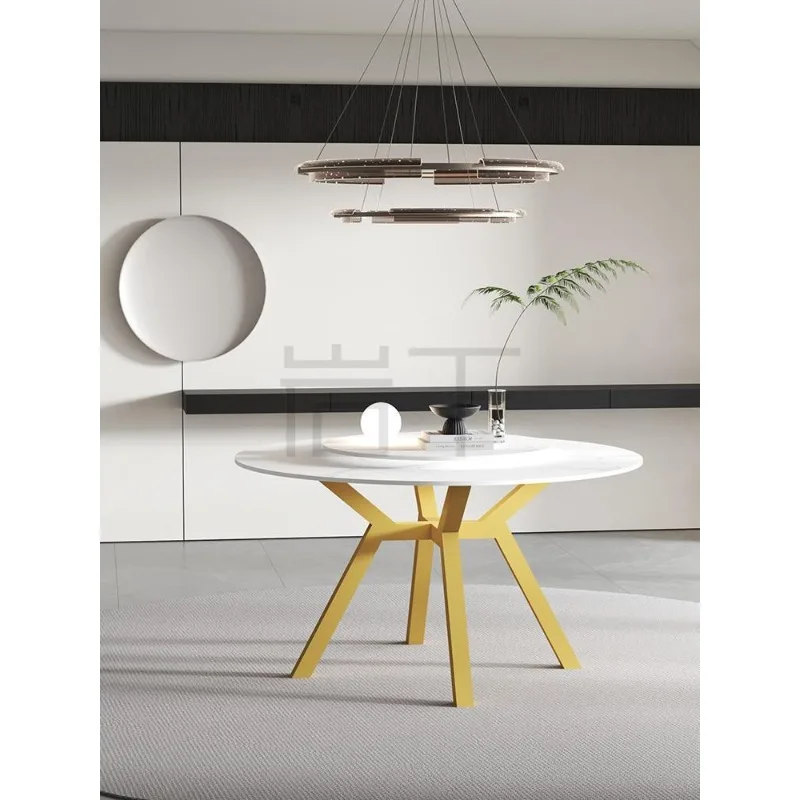 Light luxury rock slab round  foot bracket marble table foot Nordic dining  foot bracket, metal support leg   rack