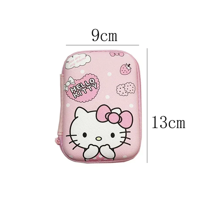 Sanrio Cartoon torba do przechowywania Hello Kitty przenośne słuchawki podróżne twarda obudowa kabel do transmisji danych torebka na słuchawki