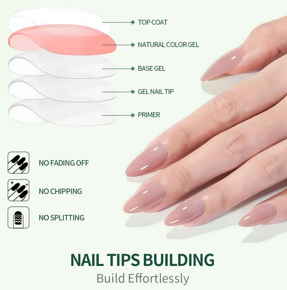 NAILPOP Nagelset zum Aufdrücken, 5-Farben-Mix, tragbare künstliche Nägel, 140–150 Stück, Mandel-Sarg, quadratisch, ovale Formen, langlebiges Design – Detail 8