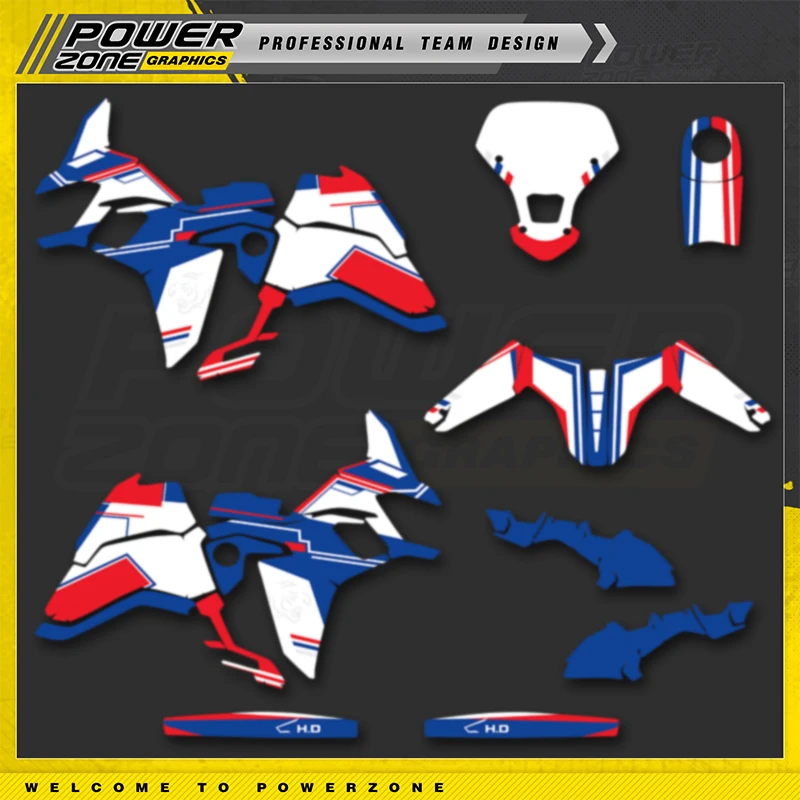 PowerZone Custom Team Graphics Backgrounds Decals Stickers Kit For Honda AFRICA TWIN CRF1000L 003