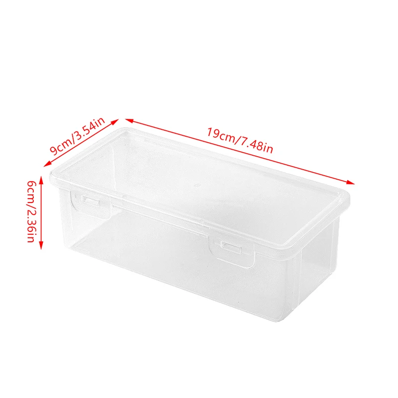 1PC Large Capacity Plastic Pencil Box Stackable Translucent Clear Pencil Box Office Supplies Storage Organizer Box