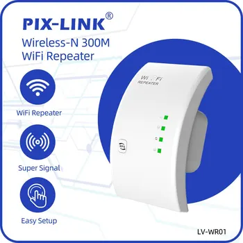 PIX-LINK WR01 무선 와이파이 리피터, 와이파이 익스텐더, 울트라 부스트 와이파이 앰프, 장거리 리피터, 300M 와이파이 부스터 액세스 포인트 