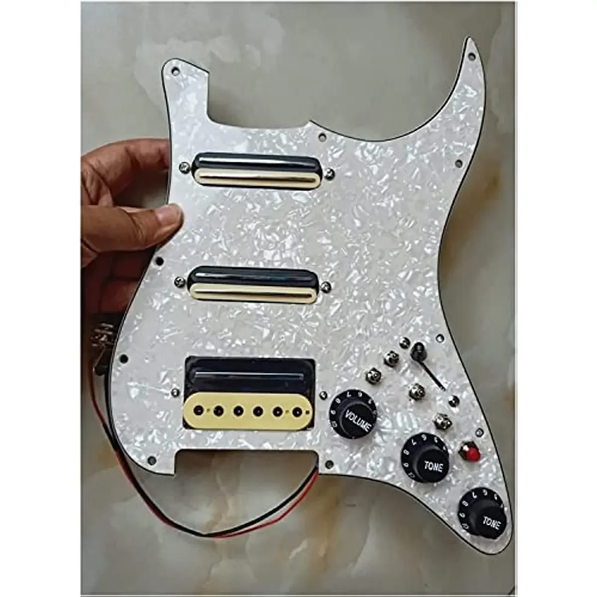 

SSH Prewired Guitar Pickguard Set Multifunction Switch with Zebra Mini Humbucker Pickups High Output