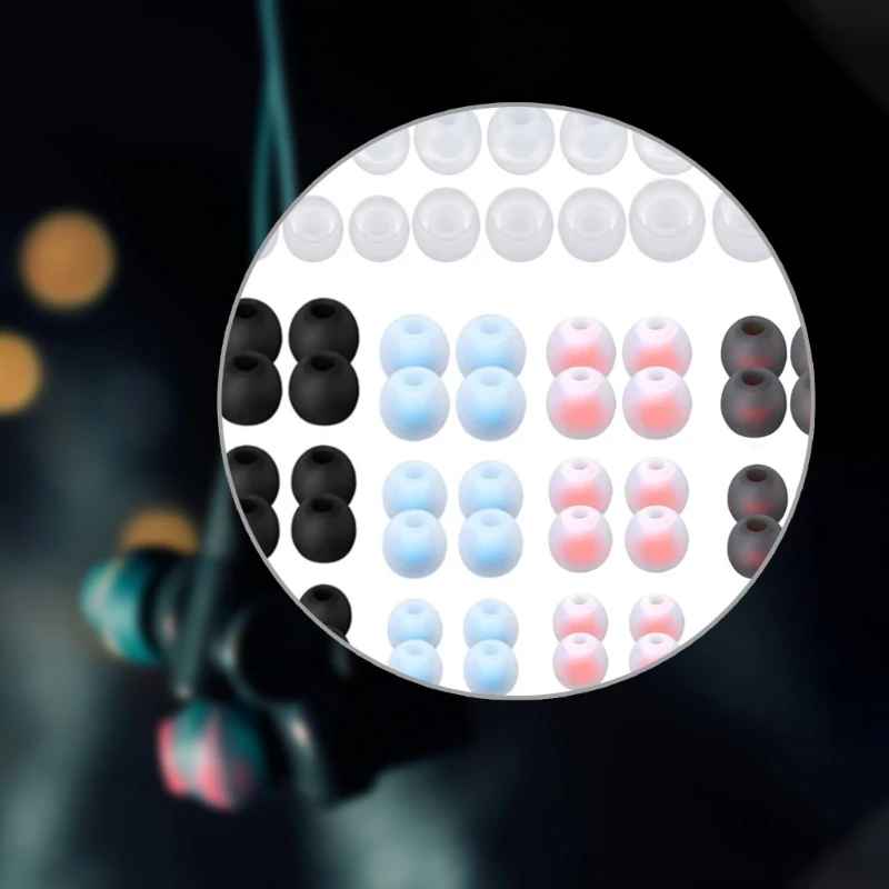 أطراف بديلة مريحة لسماعات الأذن، حزمة مكونة من 36 طرفًا مرنًا من السيليكون لأغطية سماعات الأذن لسماعات الأذن المختلفة