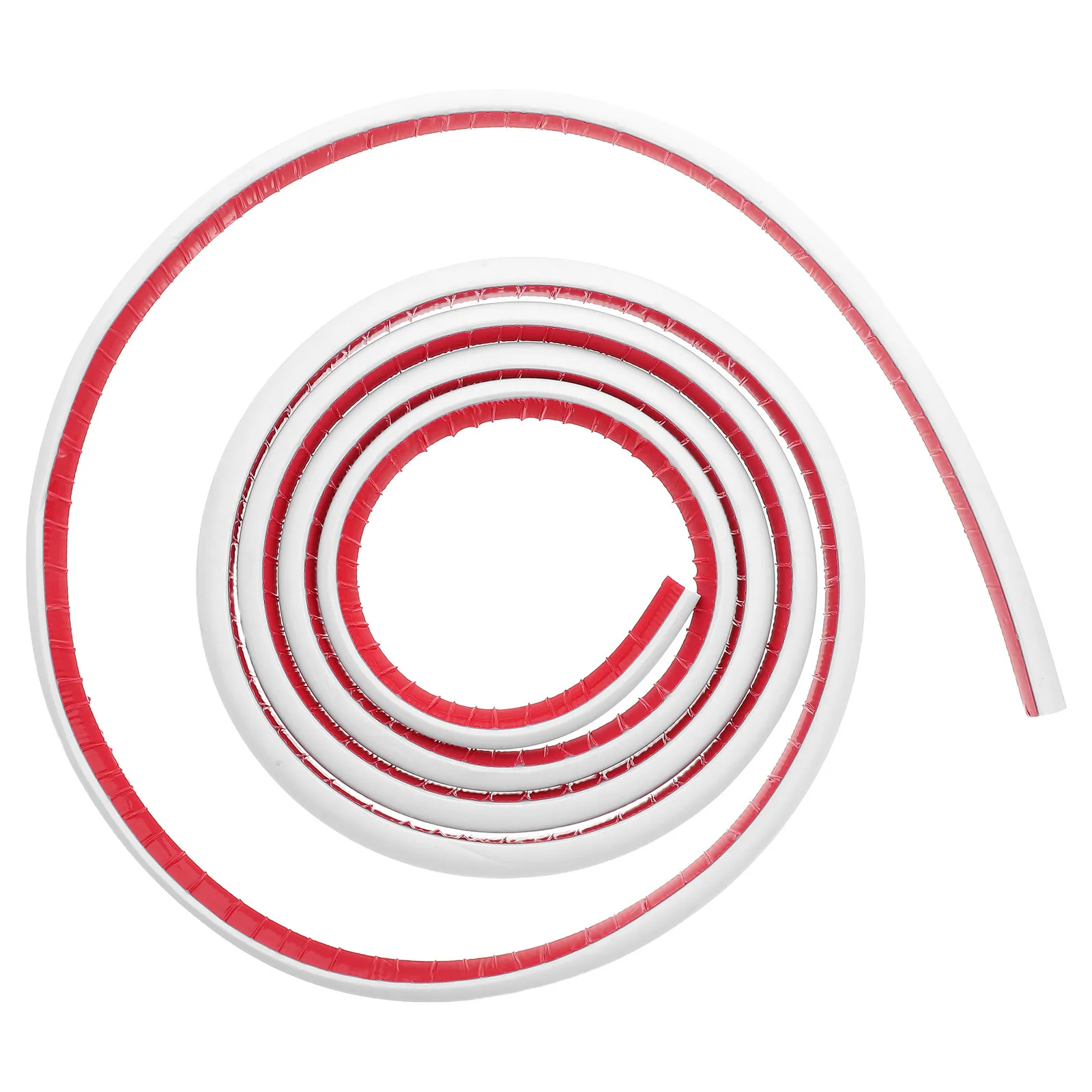 3 Meter Flexible Peel and Stick Quarter Round Molding PVC Trim for Floor Stairs Bathtub Corners Wall Baseboard Decorative Caulk