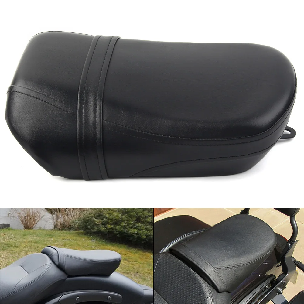 

Leather Motorcyclce Rear Passenger Pillion Seat Cover For Kawasaki Vulcan S650 VN650 2015 2016 2017 2018 2019 2020 2021 Black