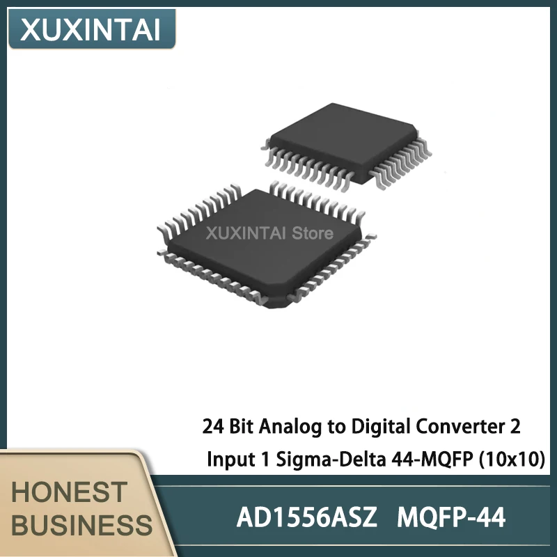 5Pcs/Lot   New Original  AD1556ASZ AD1556  24 Bit Analog to Digital Converter 2 Input 1 Sigma-Delta 44-MQFP (10x10)