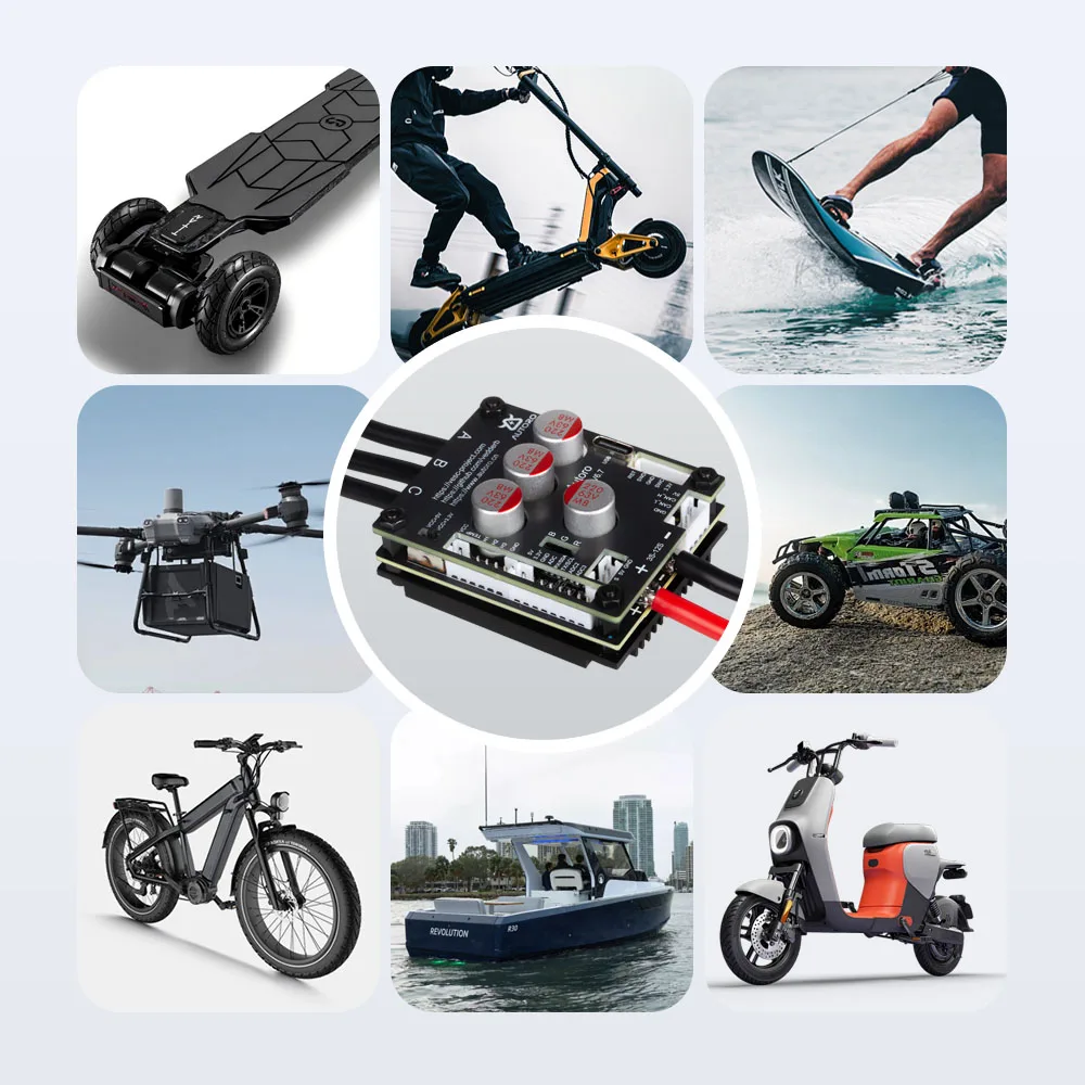 وحدة تحكم المحرك Autoro V6.7 BLDC FOC 12S 50A ESC تعتمد على وحدة تحكم في السرعة VESC 6 لتقوم بها بنفسك سكوتر لوح التزلج الكهربائي Ebike RC