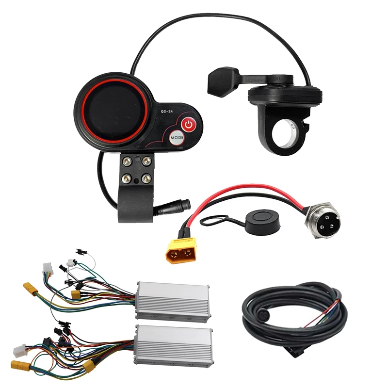 QS-S4 72V Thumb Throttle LCD Display 6PIN Kit+48V 800W Dual Drive Controller Only For Zero 11X Electric Scooter Spare Parts