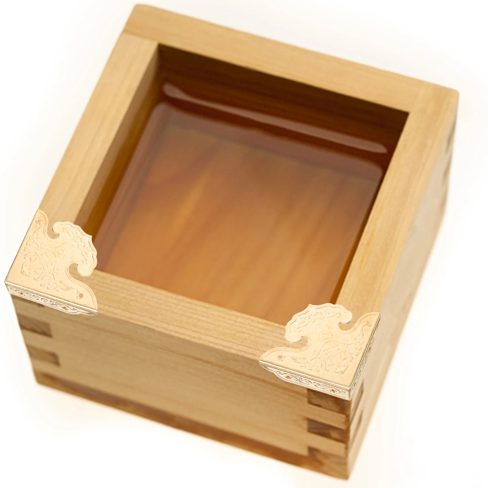 

4 Pcs Wooden Box with Corner Wrap Vintage Table Protectors Edge Chinese Furniture Hardware Decorative Covers for