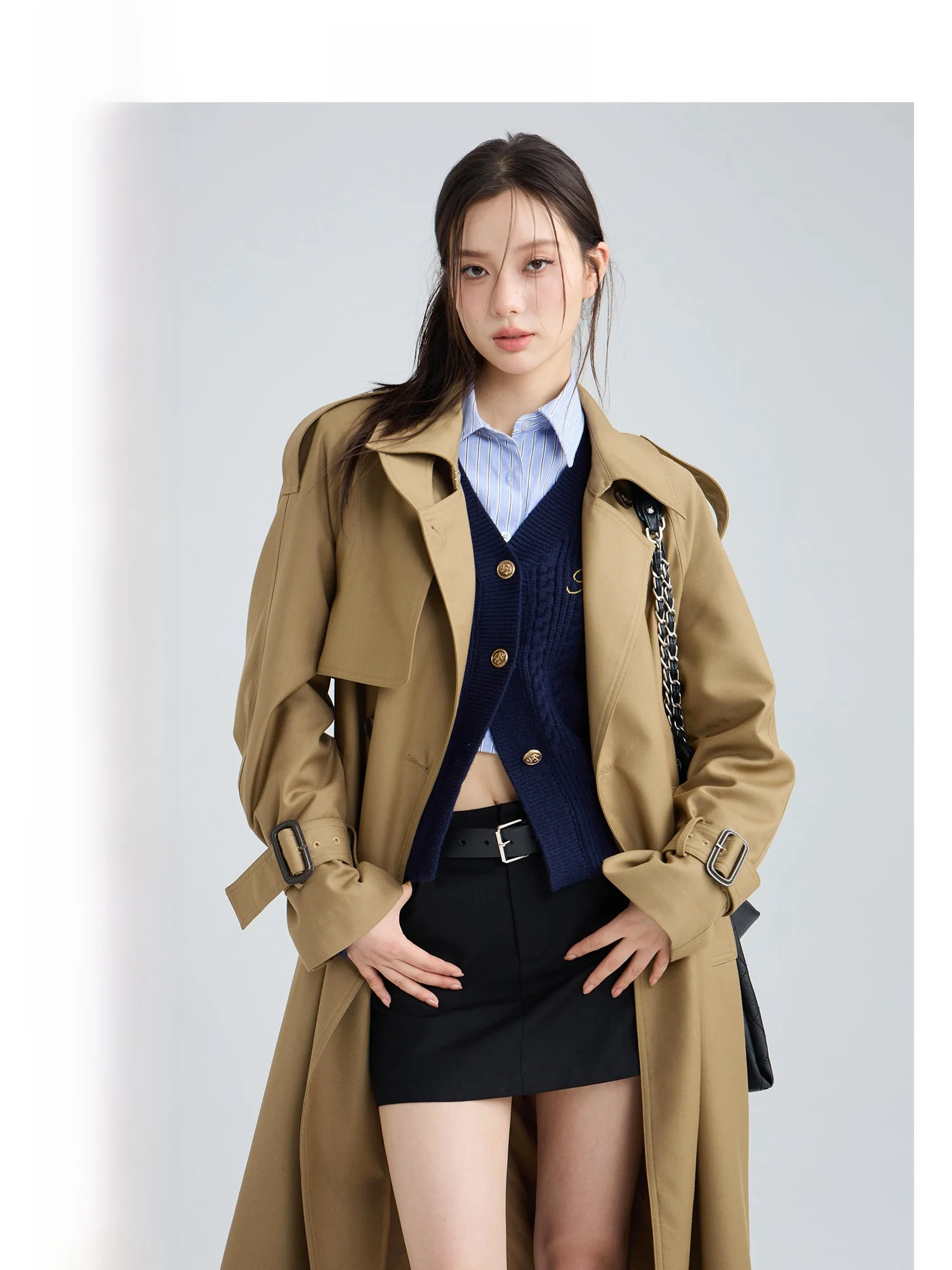 

Женская ветровка Jaet I Color, пальто средней длины Briti Sle, длинное пальто из полиэстера, с двойной застежкой на пуговицы, для поездок на работу